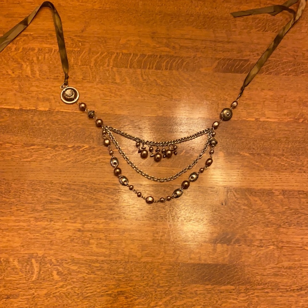 Brown Bib Necklace